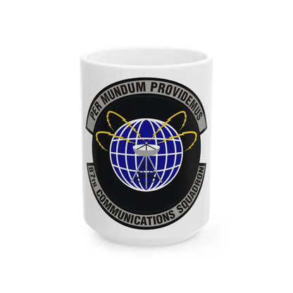 87th Communications Squadron (U.S. Air Force) White Coffee Mug-15oz-Go Mug Yourself