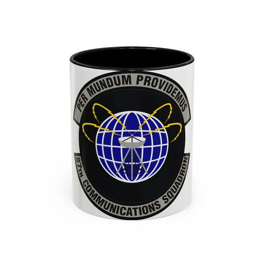 87th Communications Squadron (U.S. Air Force) Accent Coffee Mug 11oz Black - Go Mug Yourself