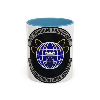 87th Communications Squadron (U.S. Air Force) Accent Coffee Mug 11oz Light Blue - Go Mug Yourself