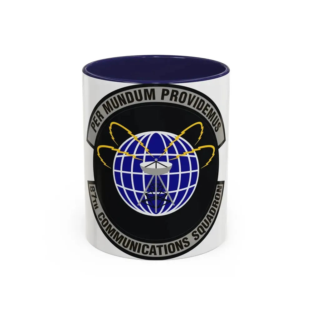 87th Communications Squadron (U.S. Air Force) Accent Coffee Mug 11oz Navy - Go Mug Yourself