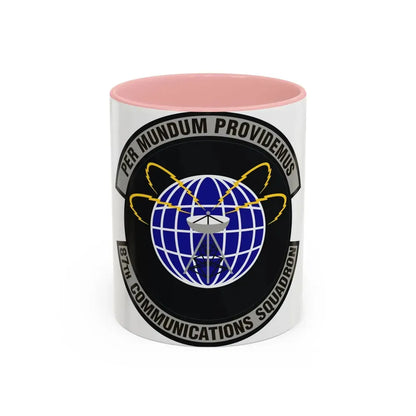 87th Communications Squadron (U.S. Air Force) Accent Coffee Mug 11oz Pink - Go Mug Yourself