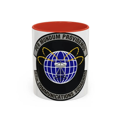 87th Communications Squadron (U.S. Air Force) Accent Coffee Mug 11oz Red - Go Mug Yourself