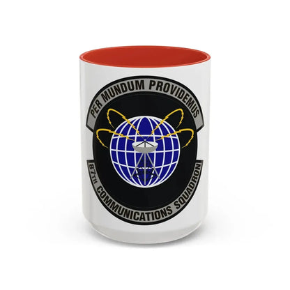 87th Communications Squadron (U.S. Air Force) Accent Coffee Mug 15oz Red - Go Mug Yourself