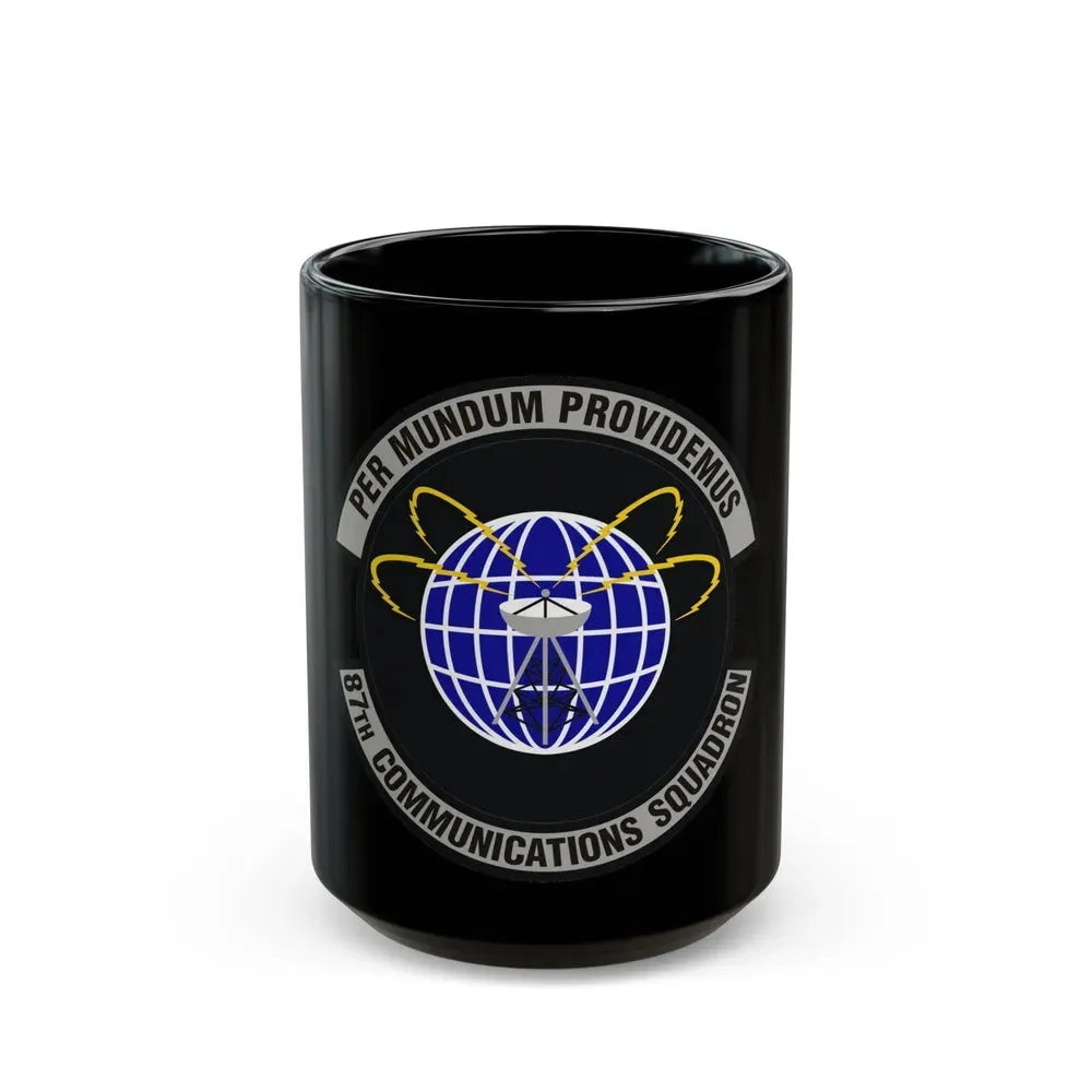 87th Communications Squadron (U.S. Air Force) Black Coffee Mug 15oz - Go Mug Yourself