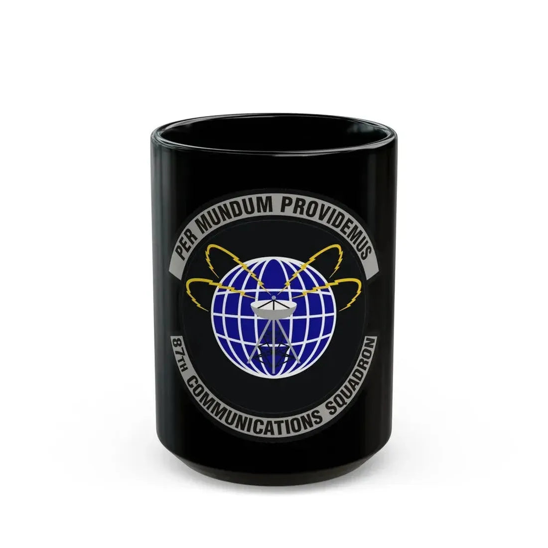 87th Communications Squadron (U.S. Air Force) Black Coffee Mug 15oz - Go Mug Yourself