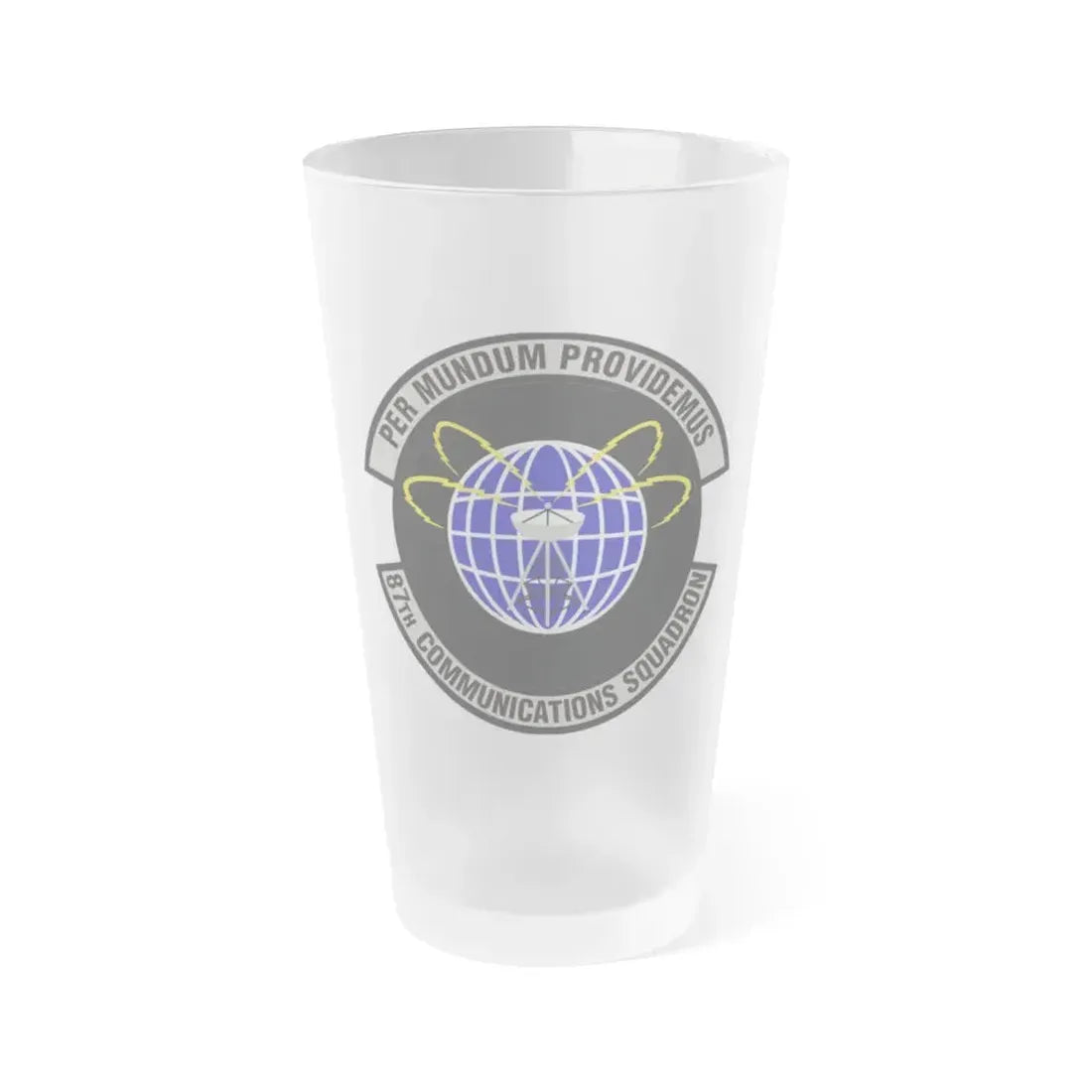87th Communications Squadron (U.S. Air Force) Frosted Pint Glass 16oz Default Title - Go Mug Yourself