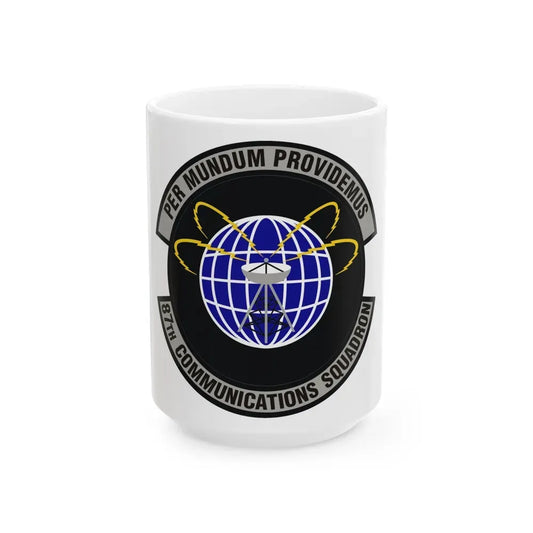87th Communications Squadron (U.S. Air Force) White Coffee Mug 15oz - Go Mug Yourself