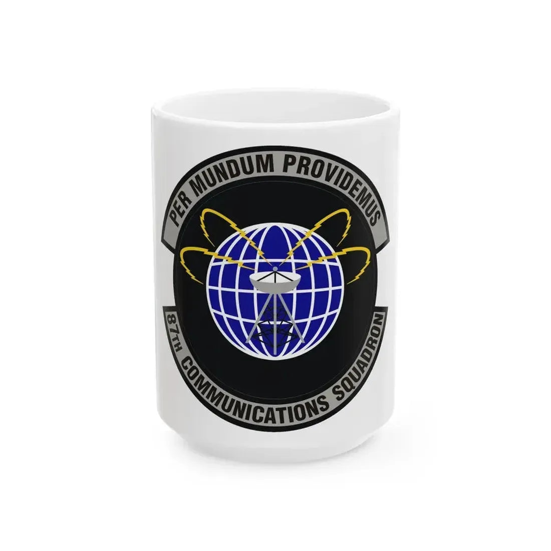 87th Communications Squadron (U.S. Air Force) White Coffee Mug 15oz - Go Mug Yourself