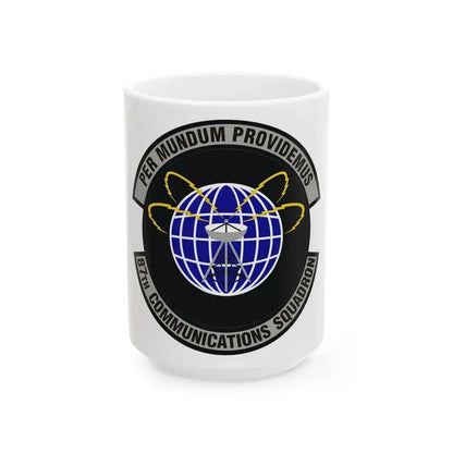 87th Communications Squadron (U.S. Air Force) White Coffee Mug 15oz - Go Mug Yourself