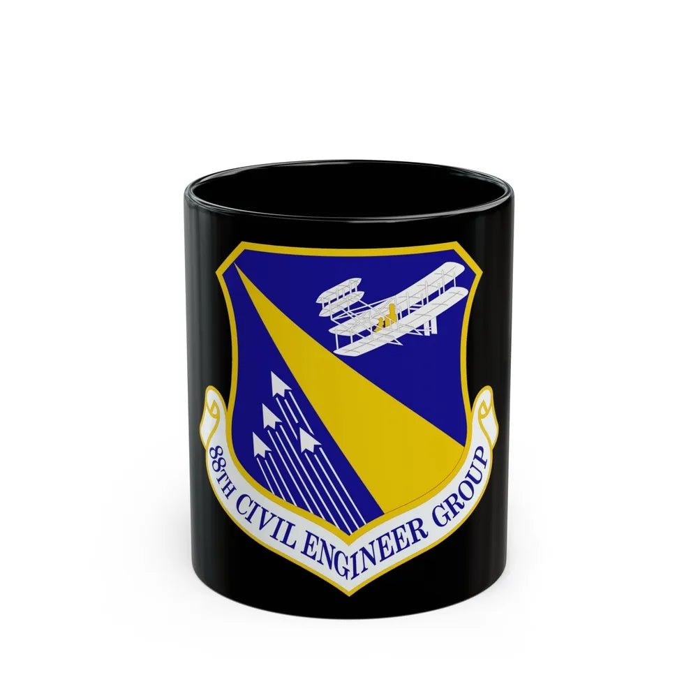 88 Civil Engineer Group AFMC (U.S. Air Force) Black Coffee Mug-11oz-Go Mug Yourself