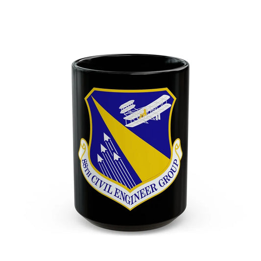 88 Civil Engineer Group AFMC (U.S. Air Force) Black Coffee Mug-15oz-Go Mug Yourself