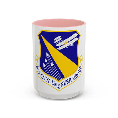 88 Civil Engineer Group AFMC (U.S. Air Force) Accent Coffee Mug 15oz Pink - Go Mug Yourself