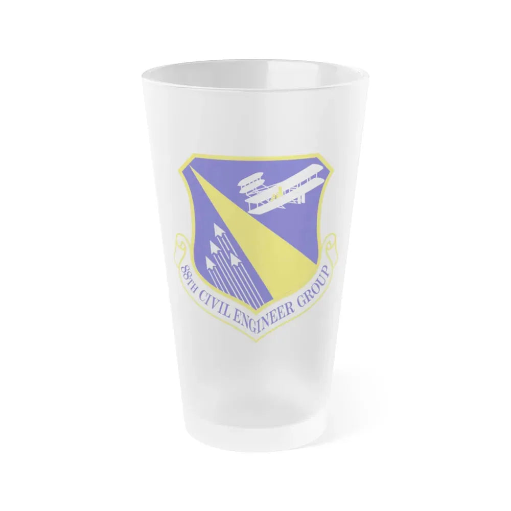 88 Civil Engineer Group AFMC (U.S. Air Force) Frosted Pint Glass 16oz 16oz Frosted - Go Mug Yourself