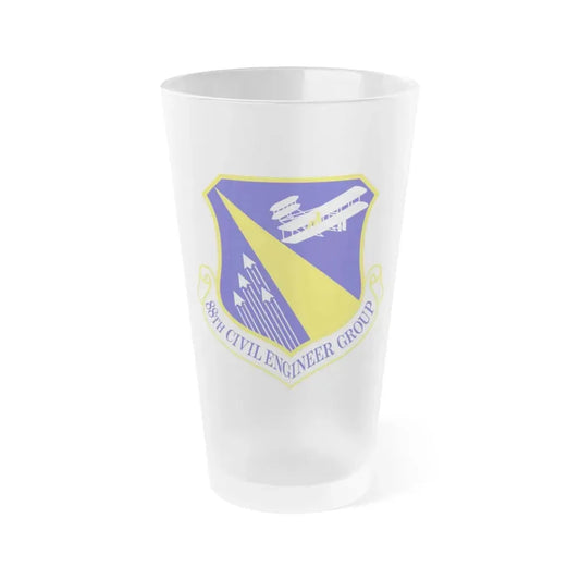88 Civil Engineer Group AFMC (U.S. Air Force) Frosted Pint Glass 16oz 16oz Frosted - Go Mug Yourself