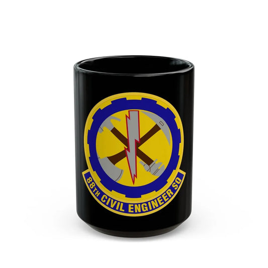 88 Civil Engineer Squadron AFMC (U.S. Air Force) Black Coffee Mug-15oz-Go Mug Yourself