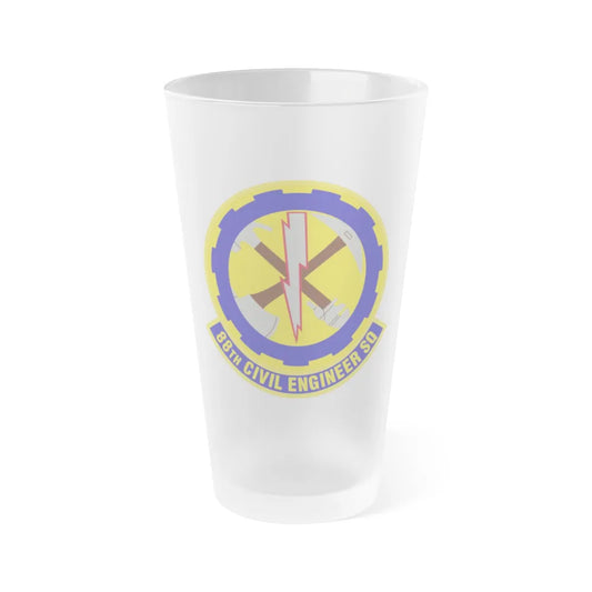 88 Civil Engineer Squadron AFMC (U.S. Air Force) Frosted Pint Glass 16oz-16oz-Frosted-Go Mug Yourself