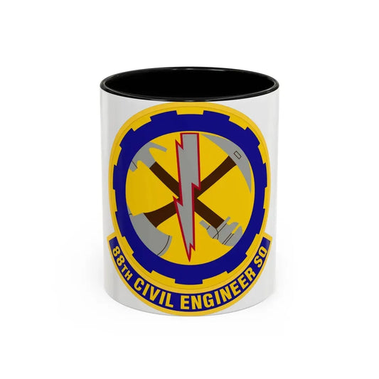 88 Civil Engineer Squadron AFMC (U.S. Air Force) Accent Coffee Mug 11oz Black - Go Mug Yourself