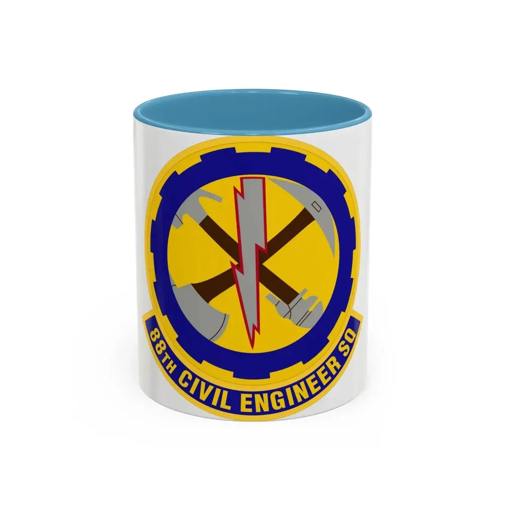 88 Civil Engineer Squadron AFMC (U.S. Air Force) Accent Coffee Mug 11oz Light Blue - Go Mug Yourself