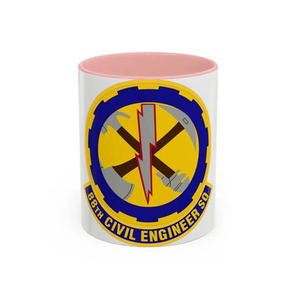 88 Civil Engineer Squadron AFMC (U.S. Air Force) Accent Coffee Mug 11oz Pink - Go Mug Yourself