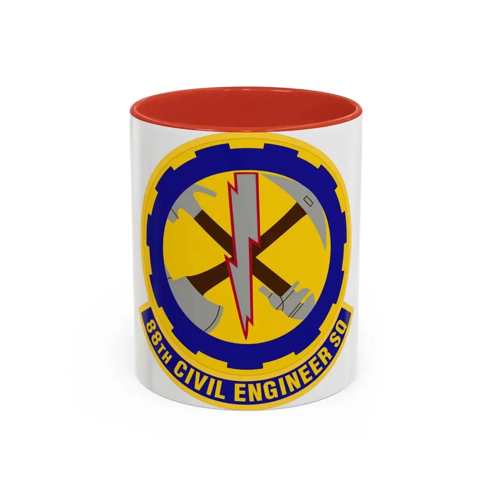 88 Civil Engineer Squadron AFMC (U.S. Air Force) Accent Coffee Mug 11oz Red - Go Mug Yourself