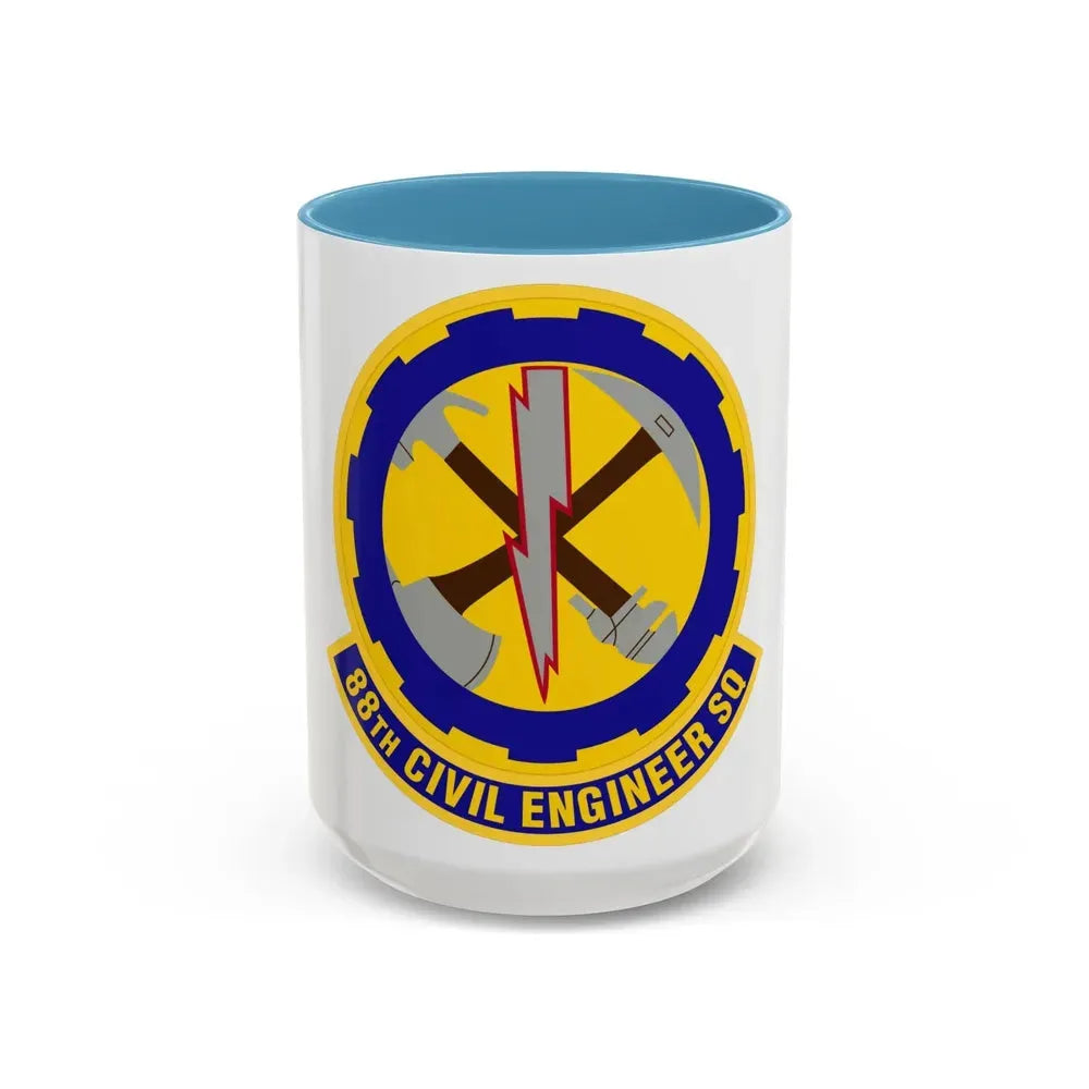 88 Civil Engineer Squadron AFMC (U.S. Air Force) Accent Coffee Mug 15oz Light Blue - Go Mug Yourself