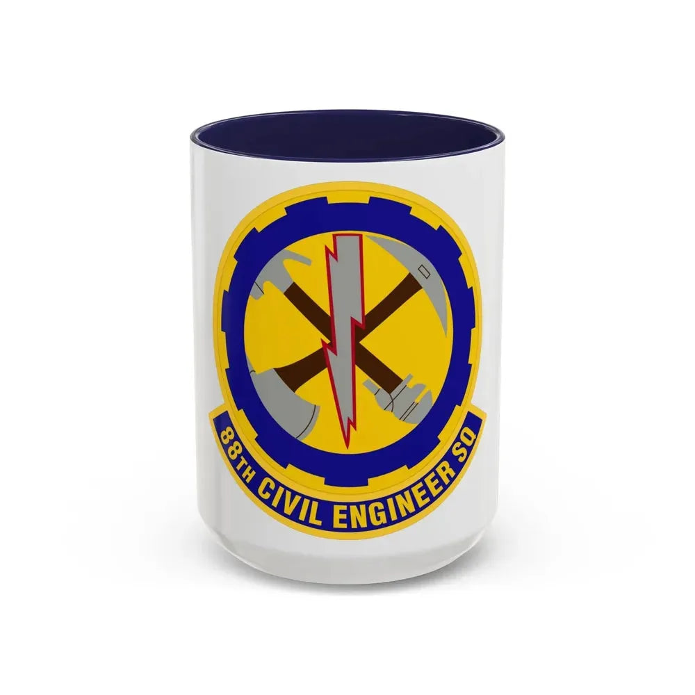 88 Civil Engineer Squadron AFMC (U.S. Air Force) Accent Coffee Mug 15oz Navy - Go Mug Yourself