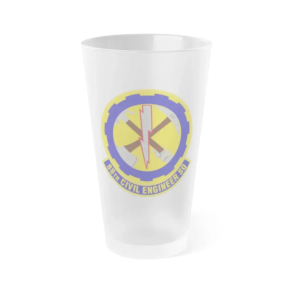 88 Civil Engineer Squadron AFMC (U.S. Air Force) Frosted Pint Glass 16oz 16oz Frosted - Go Mug Yourself
