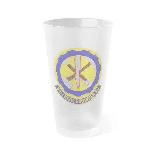 88 Civil Engineer Squadron AFMC (U.S. Air Force) Frosted Pint Glass 16oz 16oz Frosted - Go Mug Yourself