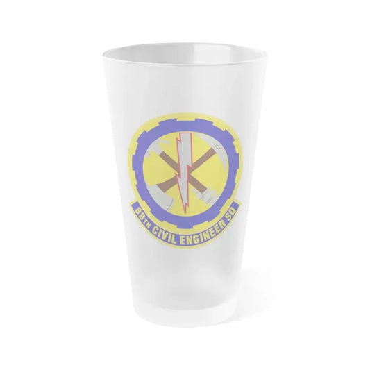 88 Civil Engineer Squadron AFMC (U.S. Air Force) Frosted Pint Glass 16oz 16oz Frosted - Go Mug Yourself