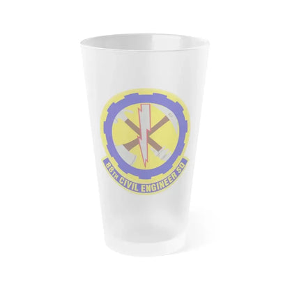 88 Civil Engineer Squadron AFMC (U.S. Air Force) Frosted Pint Glass 16oz - Go Mug Yourself