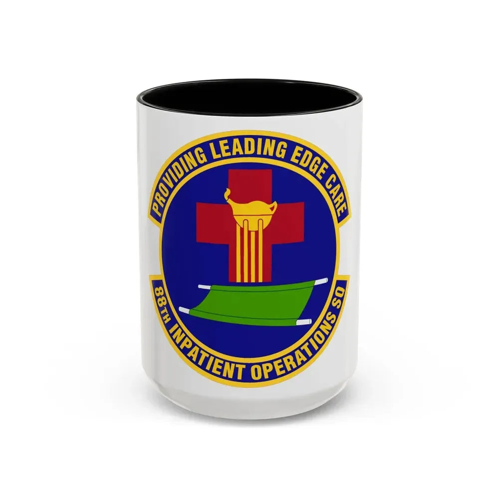 88 Inpatient Operations Squadron AFMC (U.S. Air Force) Accent Coffee Mug 15oz Black - Go Mug Yourself