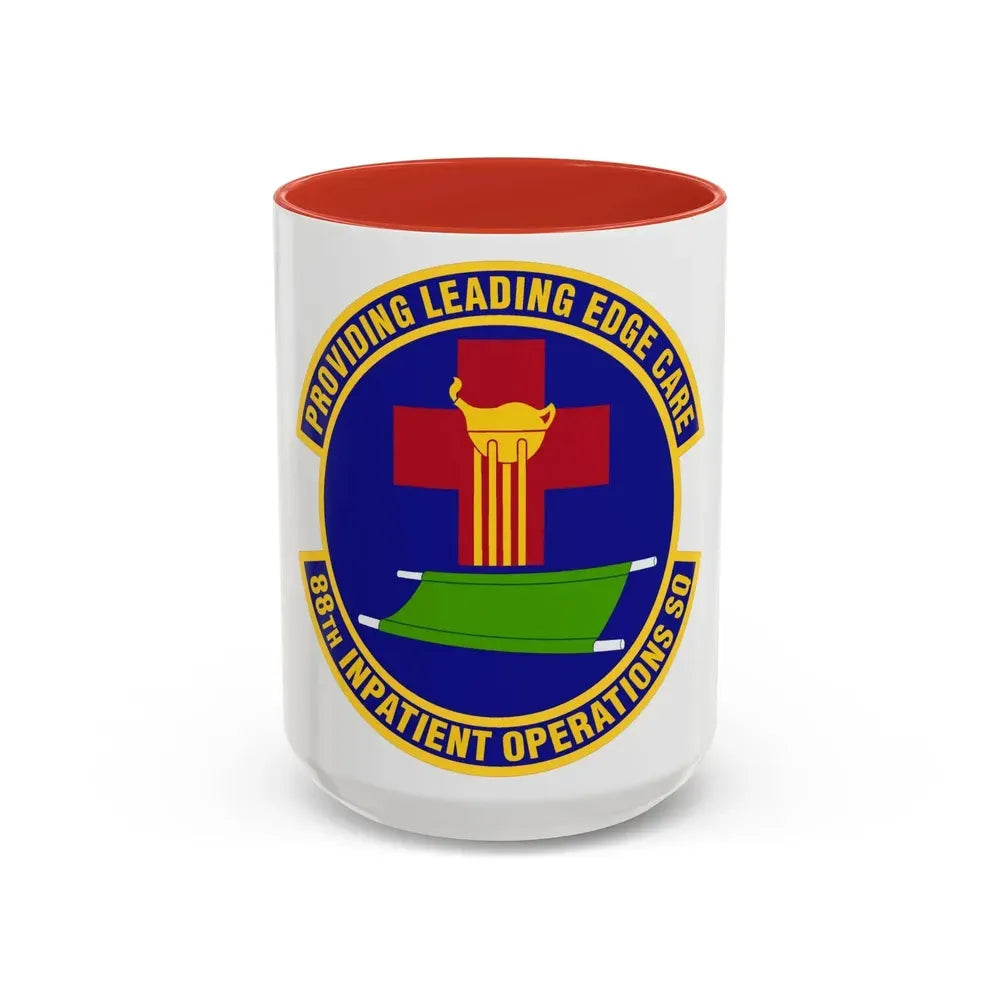 88 Inpatient Operations Squadron AFMC (U.S. Air Force) Accent Coffee Mug 15oz Red - Go Mug Yourself