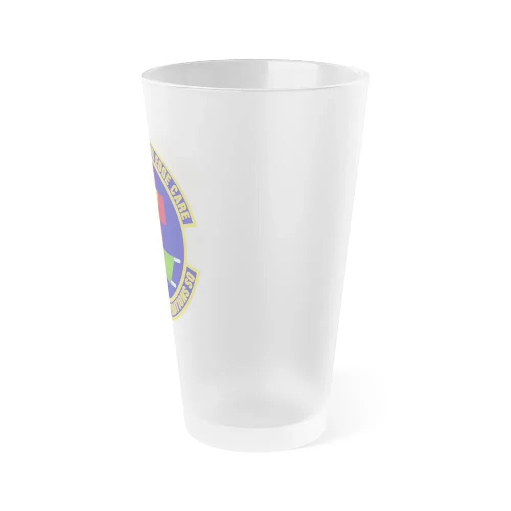 88 Inpatient Operations Squadron AFMC (U.S. Air Force) Frosted Pint Glass 16oz - Go Mug Yourself