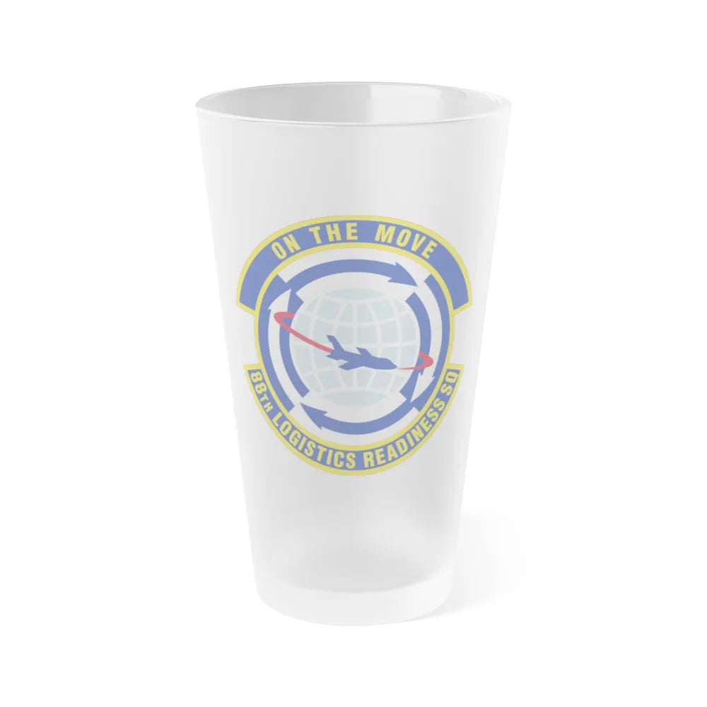 88 Logistics Readiness Squadron AFMC (U.S. Air Force) Frosted Pint Glass 16oz-16oz-Frosted-Go Mug Yourself