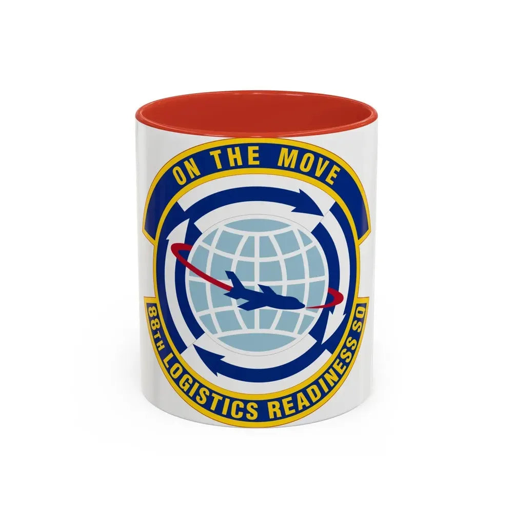 88 Logistics Readiness Squadron AFMC (U.S. Air Force) Accent Coffee Mug 11oz Red - Go Mug Yourself