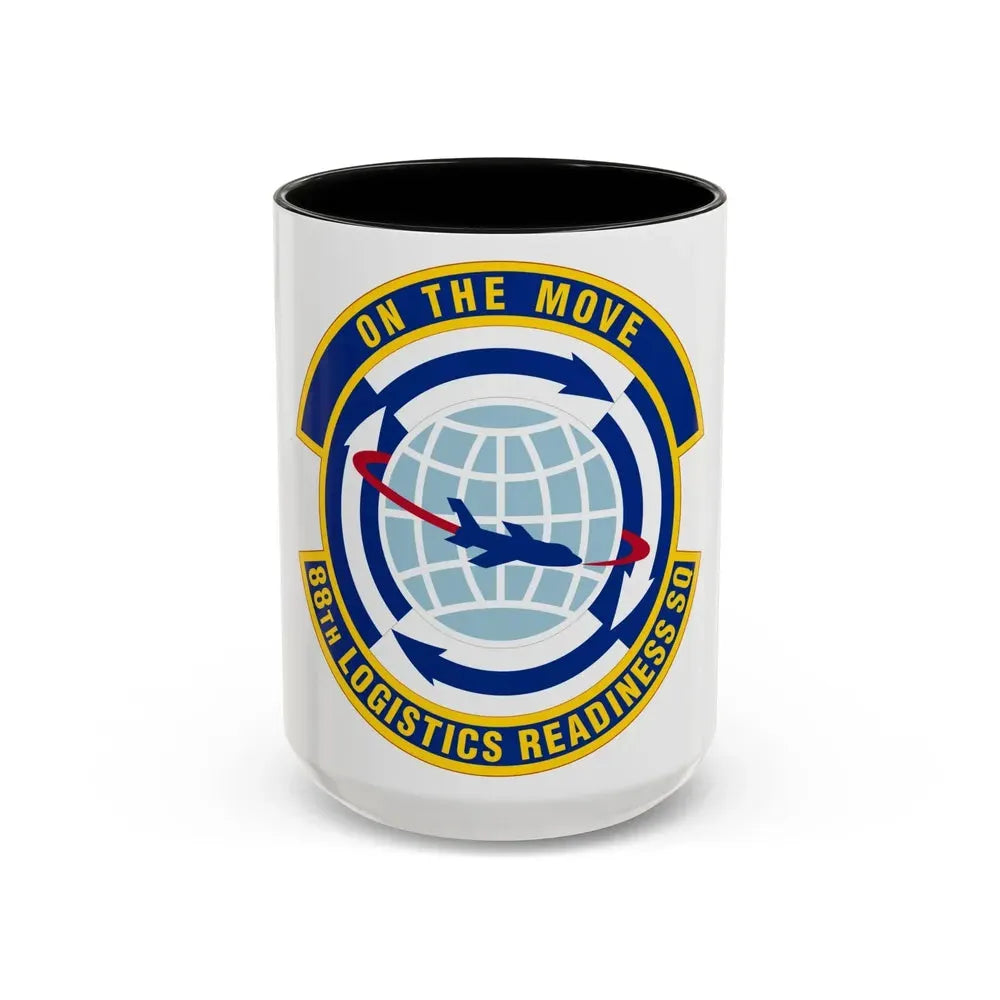 88 Logistics Readiness Squadron AFMC (U.S. Air Force) Accent Coffee Mug 15oz Black - Go Mug Yourself
