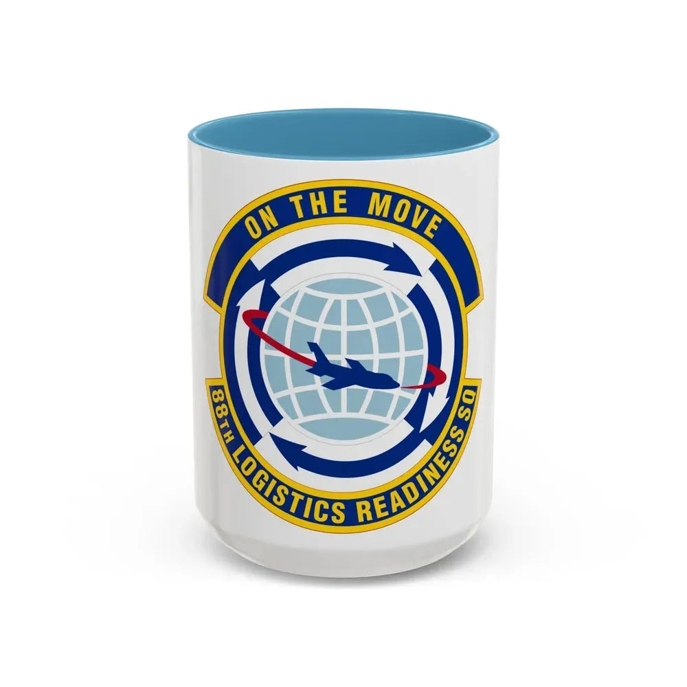 88 Logistics Readiness Squadron AFMC (U.S. Air Force) Accent Coffee Mug 15oz Light Blue - Go Mug Yourself
