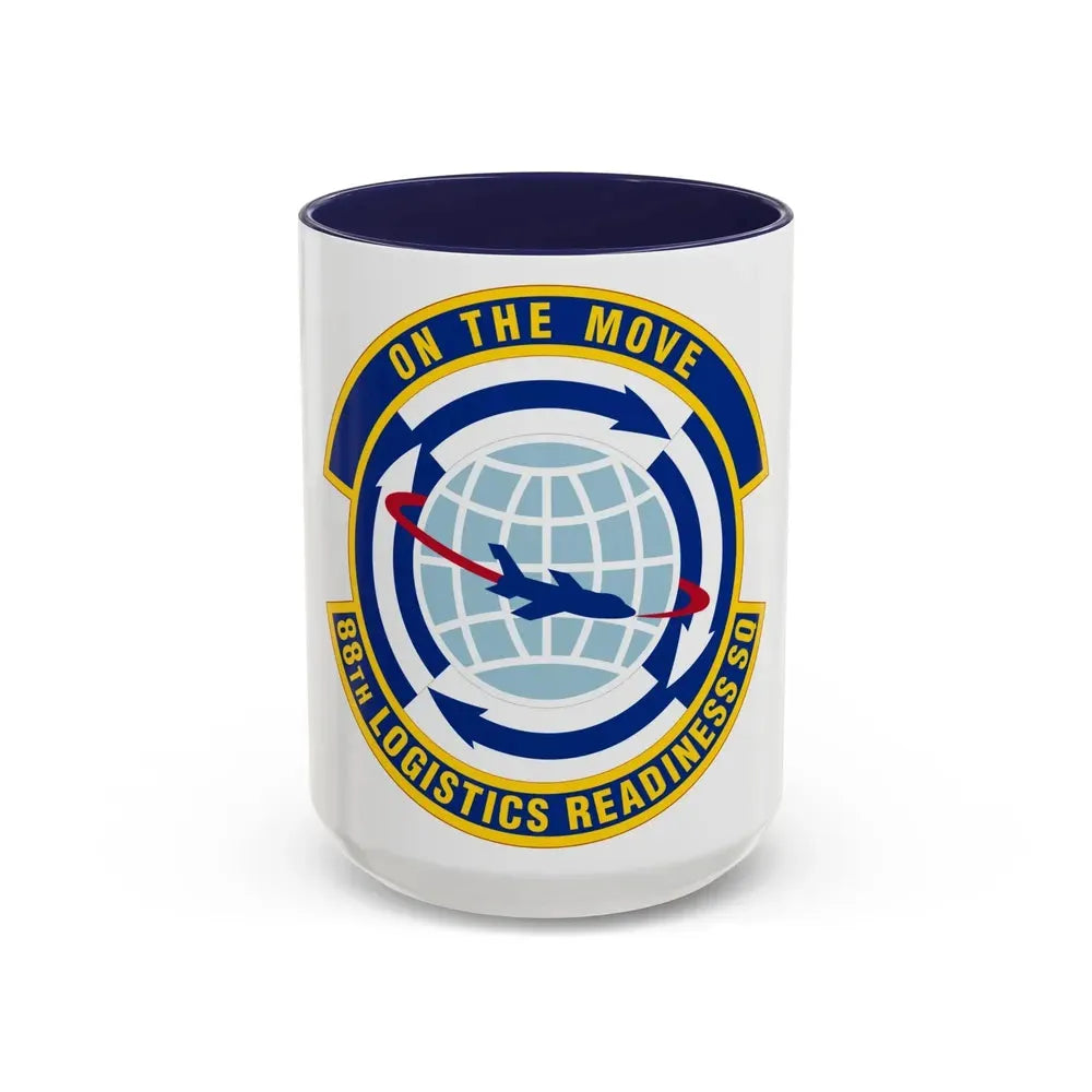 88 Logistics Readiness Squadron AFMC (U.S. Air Force) Accent Coffee Mug 15oz Navy - Go Mug Yourself
