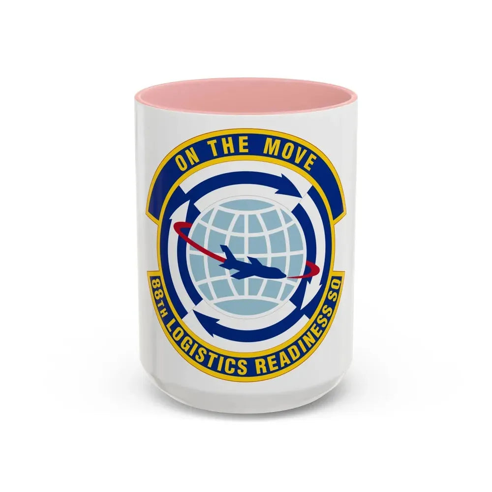 88 Logistics Readiness Squadron AFMC (U.S. Air Force) Accent Coffee Mug 15oz Pink - Go Mug Yourself