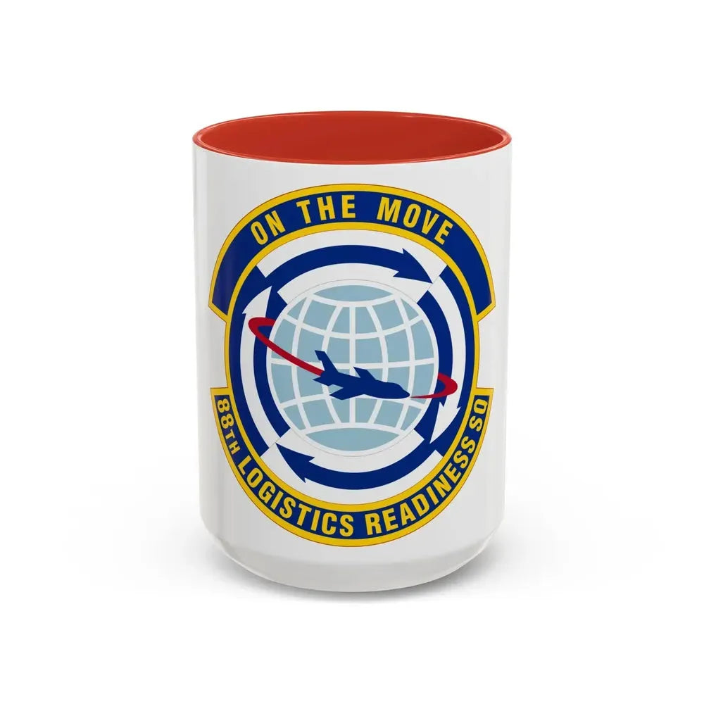 88 Logistics Readiness Squadron AFMC (U.S. Air Force) Accent Coffee Mug 15oz Red - Go Mug Yourself