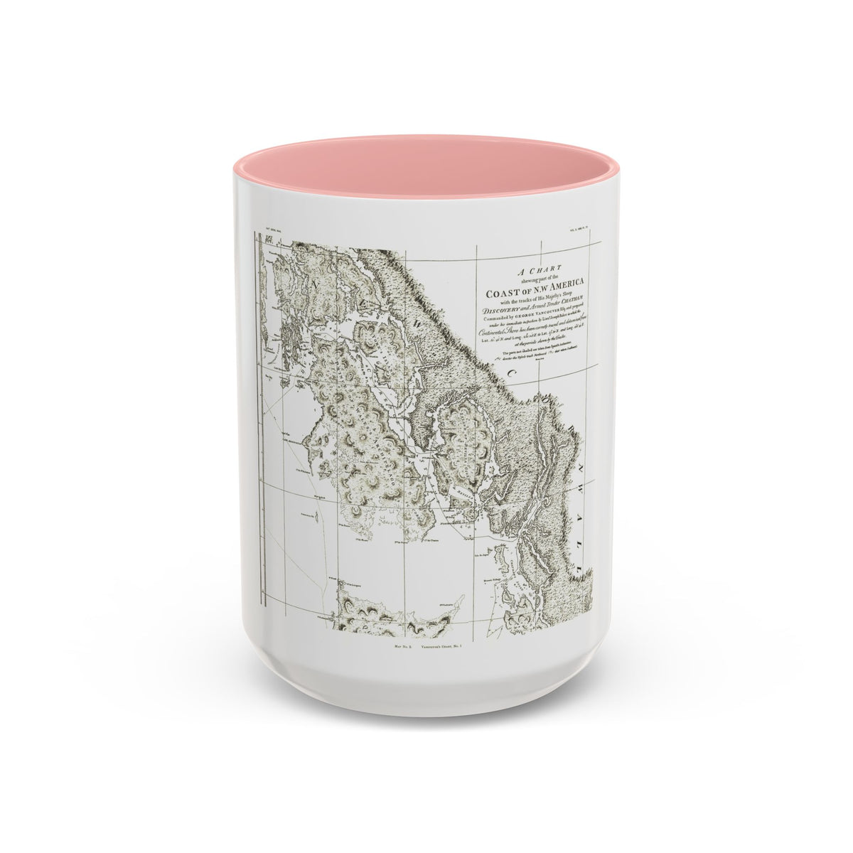 America - NorthWest Coast (1899) (Map) Accent Coffee Mug