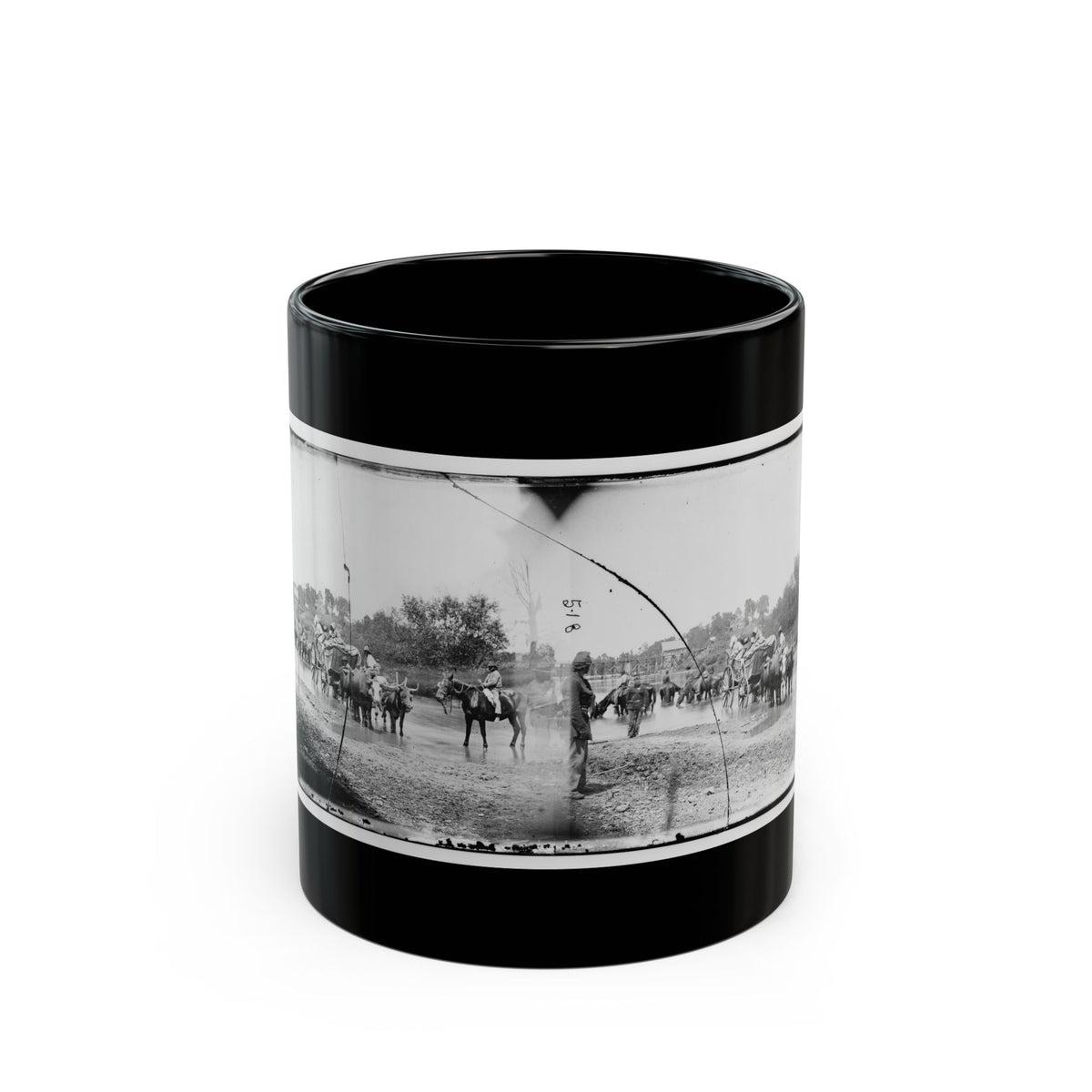 Rappahannock River, Va. Fugitive African Americans Fording The Rappahannock (U.S. Civil War) Black Coffee Mug
