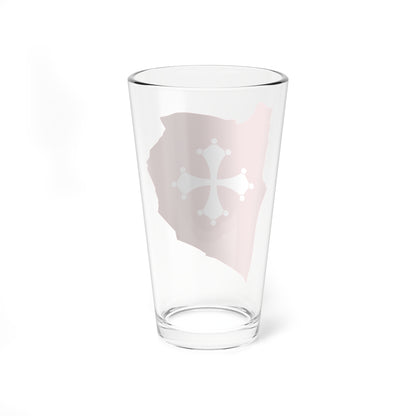 Flag map of Pisa (Italy) Pint Glass 16oz