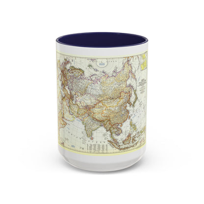 Asia and Adjacent Areas (1951) (Map) Accent Coffee Mug