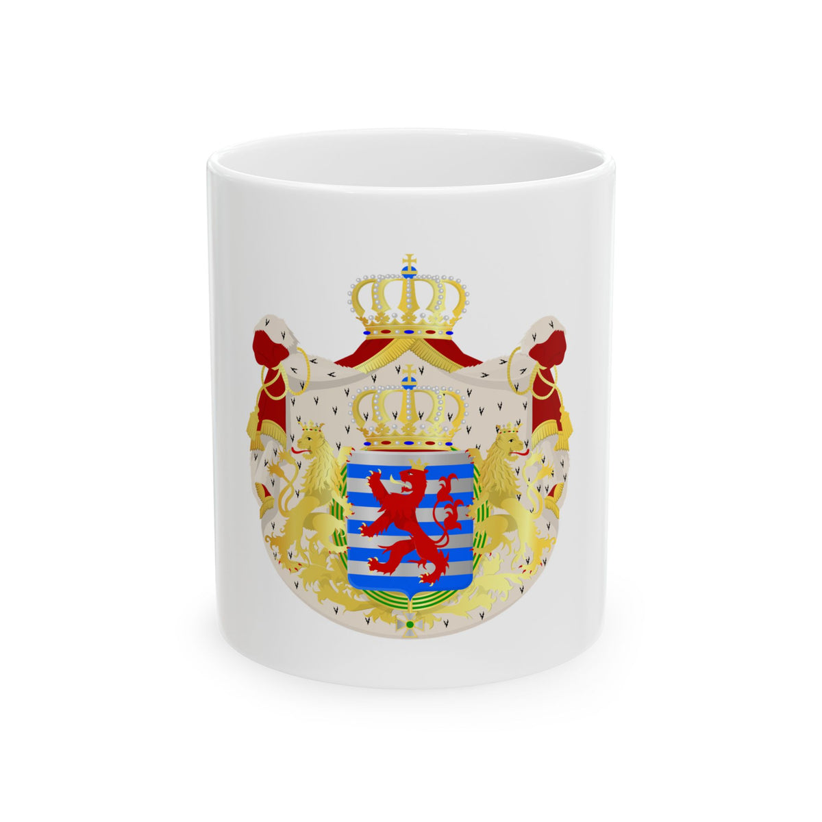 Greater coat of arms of the grand-duchy of Luxembourg - White Coffee Mug