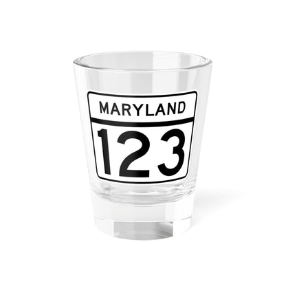 MD Route 123 (Maryland) (Road Sign) Shot Glass 1.5oz