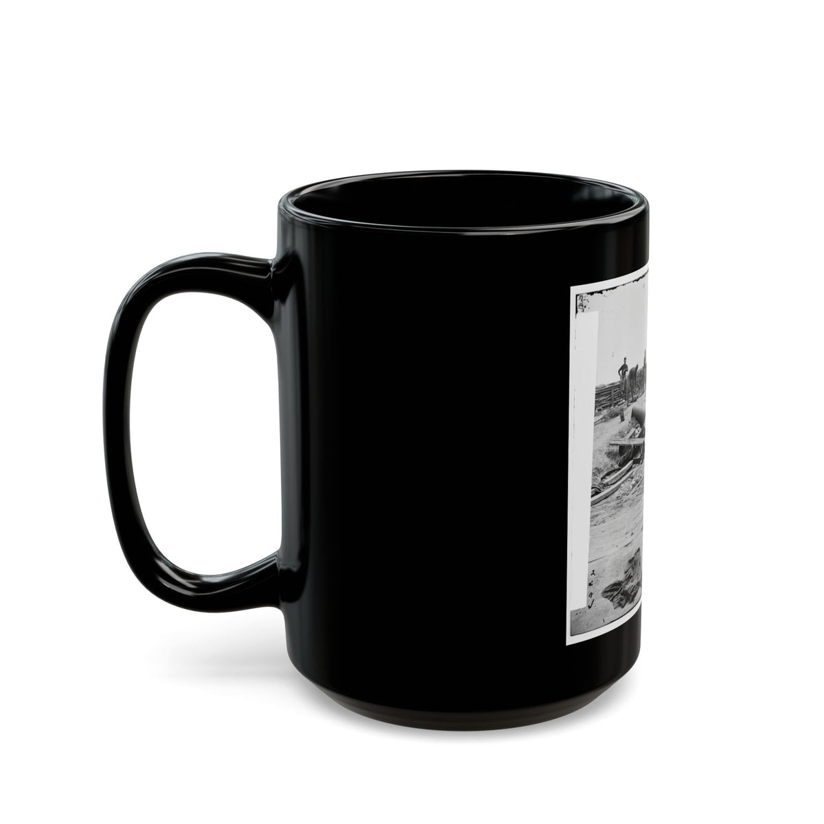 Yorktown, Va. Confederate Fortifications Reinforced With Bales Of Cotton (U.S. Civil War) Black Coffee Mug