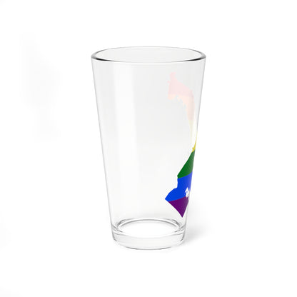 LGBT flag map of Monaco (Monaco) Pint Glass 16oz
