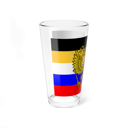 Flag of Russia combined tricolor with coat of arms (Russia) Pint Glass 16oz