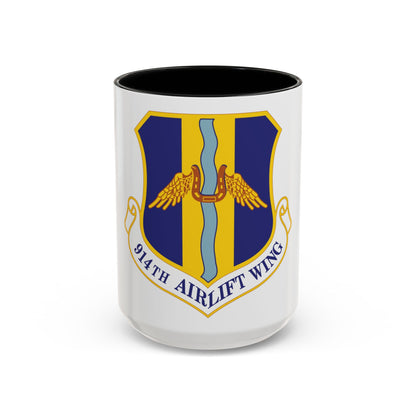 914th Airlift Wing (U.S. Air Force) Accent Coffee Mug